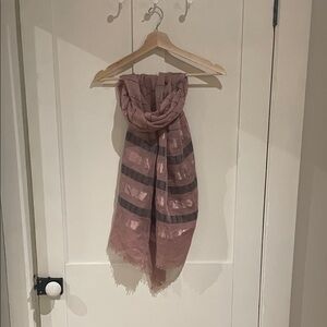 Elegant Pink and Gray Women's Scarf